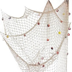 Nature Fish Net Wall Decoration with Shells
