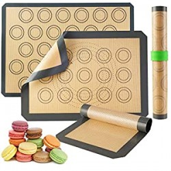 Silicone Baking Mats-Non Stick Cookie Sheet Macaron Mat Liner for Bake Pans & Rolling