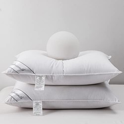 Set of 2 Bedding Soft Pillows 100% Organic Cotton Standard 20x26in