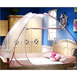 Pack 2 of Tent Canopy Curtains for Beds Home Bedroom Decor (1.2X2.0m, Blue)