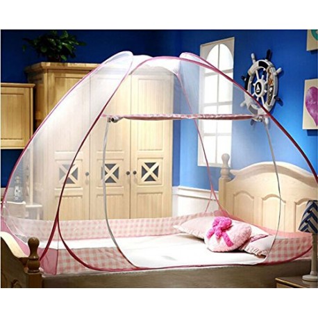 Pack 2 of Tent Canopy Curtains for Beds Home Bedroom Decor (1.2X2.0m, Blue)