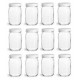 2 pcs 16 oz Mason Jars with White Lids - Made in USA -1 Pint (16 oz, White)