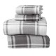 Super Soft Extra Plush Plaid Fleece Sheet Set. Cozy, Warm, Durable