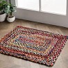 Tammara Boho Cotton Hand Braided Accent Rug, 2' x 3', Multi