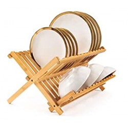 Folding Bamboo Dish Drying Rack