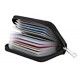 Genuine Leather Credit Card Holder Zipper Wallet With 26 Card Slots