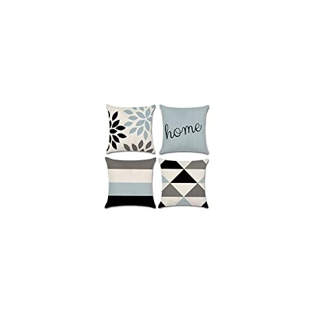 Pillow Covers Linen Home Decor 18 x 18 inch Set of 4 Home