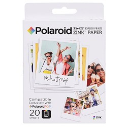 Zink Polaroid 3.5 x 4.25 inch Premium Zink Border Print Photo Paper (20 Sheets)