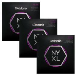 3-Pack D'Addario NYXL09564SB Custom Light Strandberg Guitar 7-String Set, 9.5-64