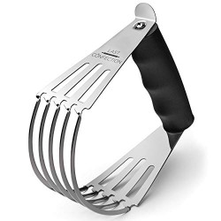 Pastry Blender Dough Cutter - Soft Grip Handle & Stainless Steel Blades