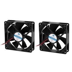 2Pcs 92 Electrical equipment x 25mm DC 24V 0.15A Brushless CPU Cooler Heatsink Cooling Fan Black Power 3.6W