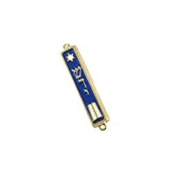 10 Commandments Mezuzah 24k Gold Plated Jewish 2.7"