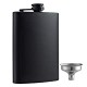 Hip Flask for Liquor Matte Black 8 Oz Stainless