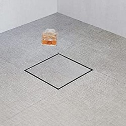 6-in Square Shower Drain comes with Tiled Stealth and 304 Stainless Steel Brushed Chrome 2 and 1 Panels