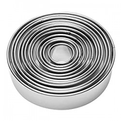 12 Pieces Round Biscuit Cookie Cutter Set