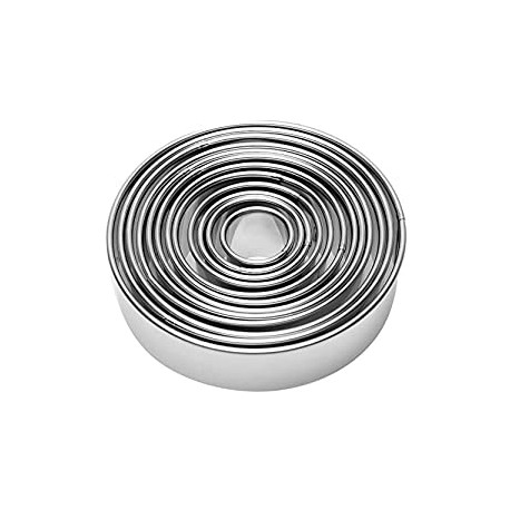 12 Pieces Round Biscuit Cookie Cutter Set