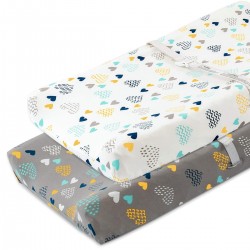Pad Cover -2 Pack Stretchy Changing Table Pad Covers for Boys Girls