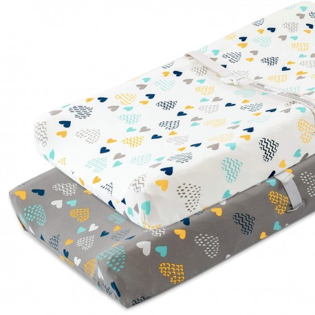 Pad Cover -2 Pack Stretchy Changing Table Pad Covers for Boys Girls