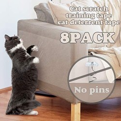 Cat Couch Protector, Double Sided Clear Anti-Scratch Cat Deterrent Training Tape