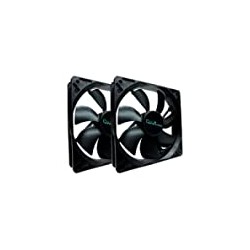 120mm 4pin Molex & 3pin Motherboard Silent Black Case Fan (2-pk)