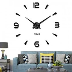 Large 3D Wall Clock DIY Wall Decoration Clock