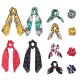 12Pcs Silk Satin Hair Scrunchies Hair Scarf