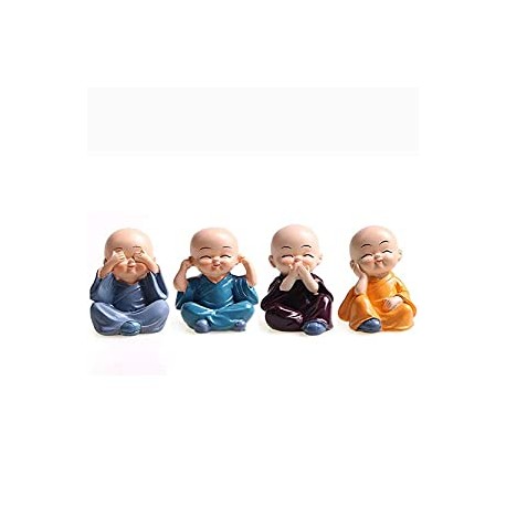 4PCS Cute Kongfu Monk Car