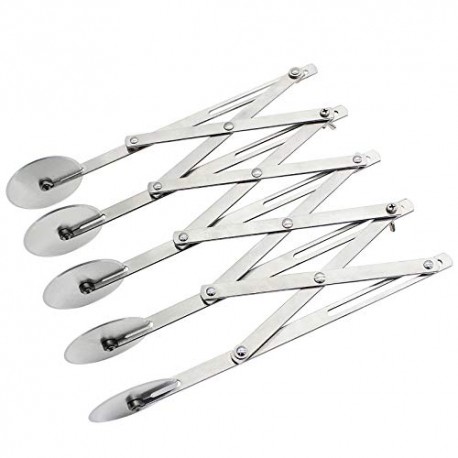 Pack 2 of 5 Wheel Pastry Cutter Stainless Steel