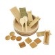 12" Sushi Oke Tub (Hangiri) with 19pc Sushi Making Accessory Pack
