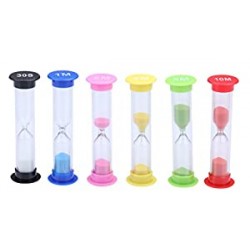 Clock Timer 30 sec, 1 min, 2 mins, 3 mins, 5 mins, 10 mins (Pack of 6)