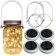 4 Pack 20 Led Warm White Waterproof Solar Mason
