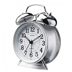 4 inches Twin Bell Loud Alarm Clock for Heavy Sleepers