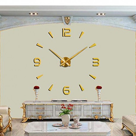 Wall Clock Creative Design Mirror