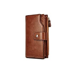 Oil Wax Leather Wallets for Women Large