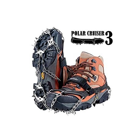 Crampons Upgraded 19 Spikes Ice Snow Grips Size XL Pack of 2
