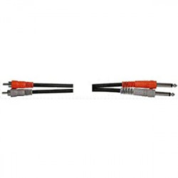 HOS CPR203 CPR-203 Dual 1/4 inch TS to Dual RCA Stereo Interconnect Cable, 9.8 feet