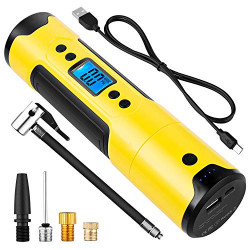 Portable Air Compressor Mini Cordless Tire Inflator Hand Held Air Pump