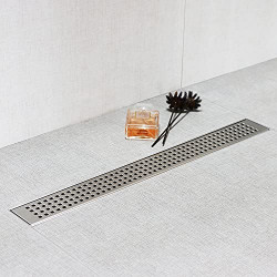 24 inch Linear Shower Drain with Removable Square Hole Panel by Using Brushed 304 Stainless Steel Process