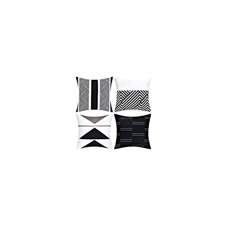 Throw Pillow Covers Modern Geometric Pillowcase Set of 4