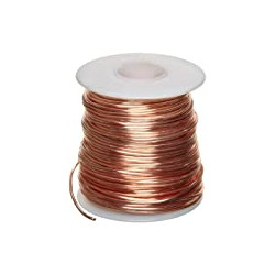 Bare Copper Wire, Bright, 12 AWG, 0.08" Diameter, 50' Length (Pack of 1)