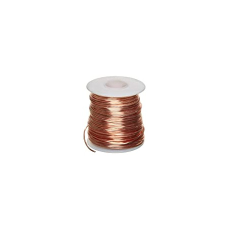 Bare Copper Wire, Bright, 12 AWG, 0.08" Diameter, 50' Length (Pack of 1)
