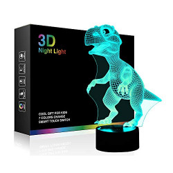 Dinosaur Toys for Boys, 7 LED Colors Changing Lighting