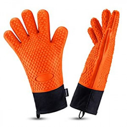 BBQ Gloves,Heat Resistant Silicone Grilling Gloves