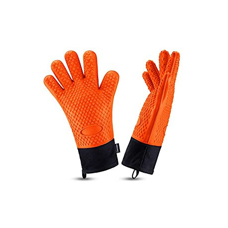 BBQ Gloves,Heat Resistant Silicone Grilling Gloves