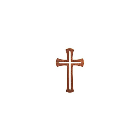 Wooden Hanging Wall Cross Handcarved Modern Design Religious