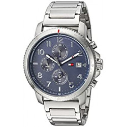 Men's Casual Sport Stainless Steel Quartz Watch with Stainless-Steel Strap, Tone, 0.8 (Model: 1791360)