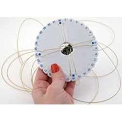 223F-010 4-1/4-Inch Kumihimo Disk, Round, White