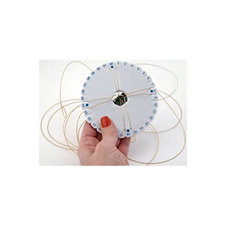 223F-010 4-1/4-Inch Kumihimo Disk, Round, White