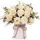 Artificial Flowers in Vase Decor Silk Rose