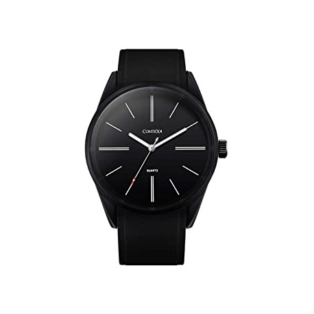 Comtex Men Reloj Deportivo Negro Reloj De Silicona Reloj De
